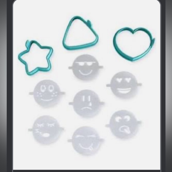 Brand New Pampered Chef Easy Pancake Molds and Emoji Stencils - Picture 4 of 4